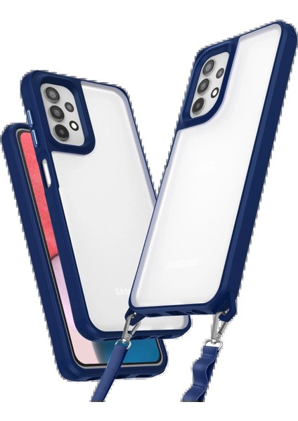 Newface Samsung Galaxy A32 Kılıf Penta Silikon Kılıf - Lacivert