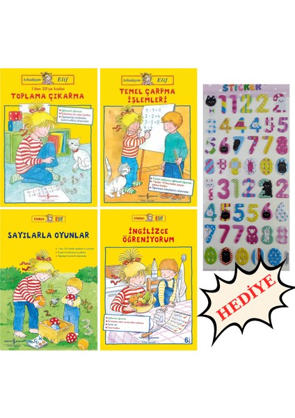 Arkadaşım Elif Matematik ve Ingilizce Okula Başlıyorum Seti + Hediye