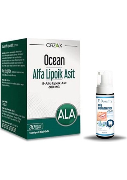 Orzax Alfa Lipoik Asit 600 Mg 30 Tablet + Hediye Diş Beyazlatıcı Köpük