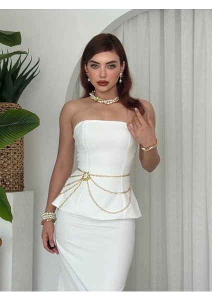 Spas Straplez Elbise