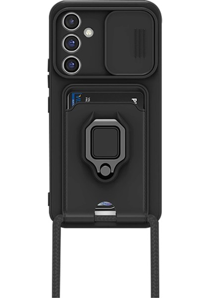 Newface Samsung Galaxy A56 Kılıf Zuma Kartvizitli Yüzüklü Silikon - Siyah fiyatları