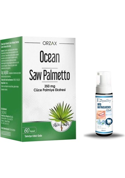 Orzax Ocean Saw Palmetto 60 Kapsül + Hediye Diş Beyazlatıcı Köpük