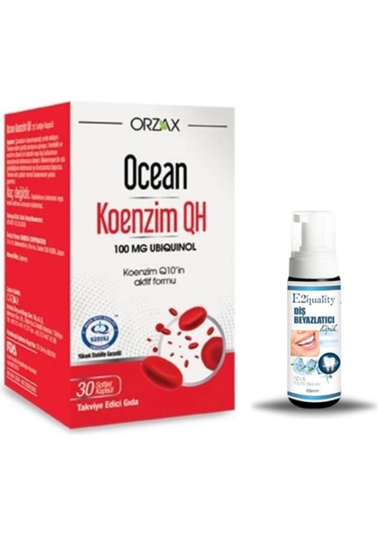 Orzax Ocean Koenzim Qh 30 Kapsül + Hediye Diş Beyazlatıcı Köpük
