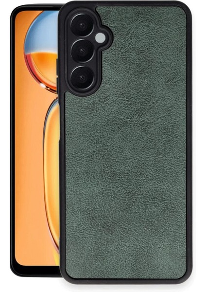 Newface Samsung Galaxy A36 Kılıf Aras Deri Kapak - Koyu Yeşil
