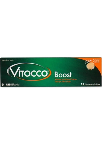 Abdi Ibrahim Boost Takviye Edici Gıda 15 Efervesan Tablet