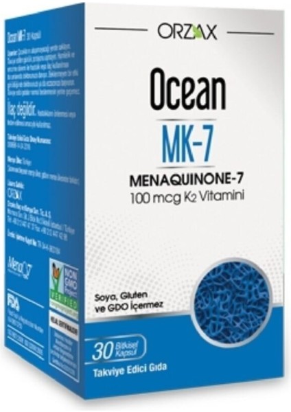 Vitamin K2 Mk-7 30 Hard Kapsül