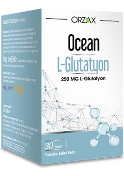 L-Glutathione 250 Mg 30 Tablet Takviye Edici Gıda