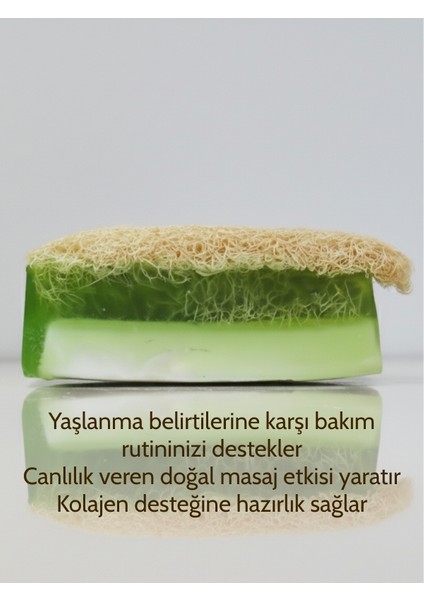 El Yapımı Kabak Lifli Aloe Vera Sabunu 100 Gram - Bitkisel Lifli, Peeling Etkili El ve Vücut Sabunu modelleri