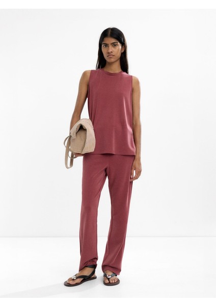 Elastik Belli Pileli Pantolon