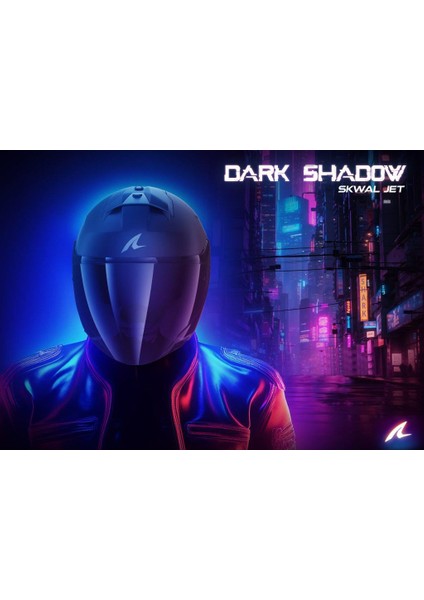 Skwal I3 Jet Dark Shadow Mat Açık Kask Kma