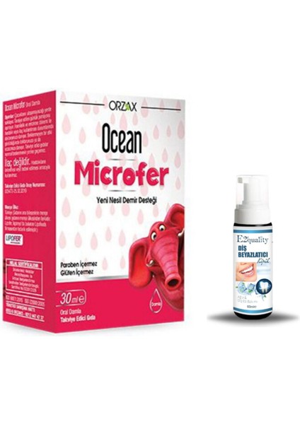 Orzax Ocean Microfer Takviye Edici Gıda 30 ml - Damla + Hediye Diş Beyazlatıcı Köpük