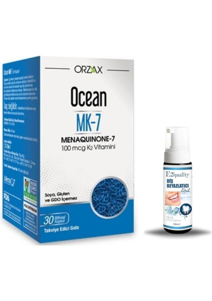 Mk-7 30 Kapsül Hediye Diş Beyazlatıcı Köpük