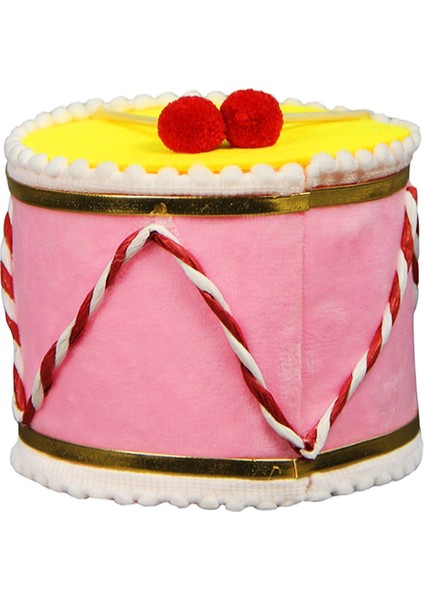 Yılbaşı Süsü Davul Pembe Sarı 10 cm