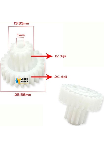 Beko Uyumlu Bkk 2166 Blender Hazne Kapağı Orta Aktarma Dişlisi (Çift Dişli) fiyatları