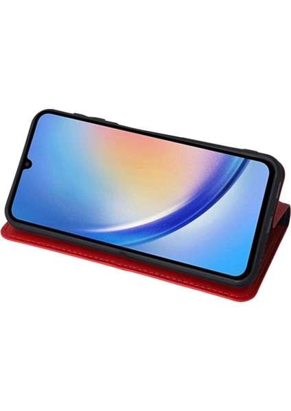 Newface Samsung Galaxy A24 4g Kılıf Trend S Plus Kapaklı Kılıf - Kırmızı fiyatları
