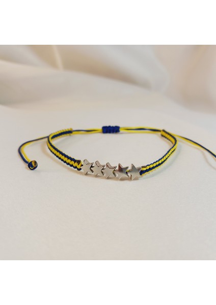 5 Yıldızlı Fenerbahçe Örgü Bileklik, Sarı Lacivert Fenerbahçe Bileklik, Fb Maç Aksesuarı, Ip Bileklik, Taraftar Bileklik, Makrome Bileklik, Taraftar Hediyesi, Fenerbahçe Aksesuarı modelleri