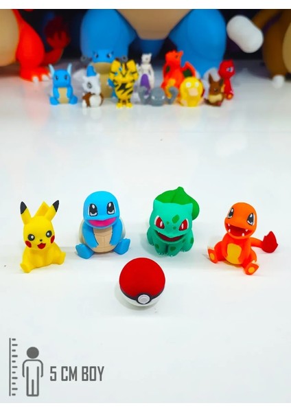 5'li Pokemon Seti Favori Pokemonlar Başlangıç Seti Pikachu Charmander Squirtle Bulbasaur 5cm fiyatları