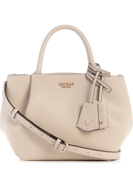 Kadın Yanları Büzgülü El Çantası - Bej