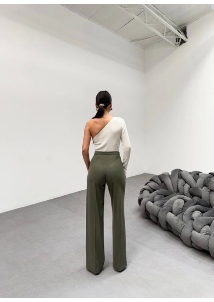 230 gr Poly Viscose Lycra Metal Düğme Palazzo Pantolon fiyatları