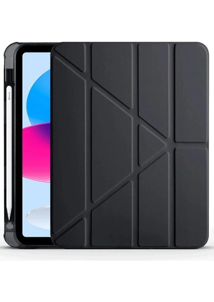 Newface iPad 2022 10.9 (10.nesil) Kılıf Kalemlikli Mars Tablet Kılıfı - Siyah fiyatları