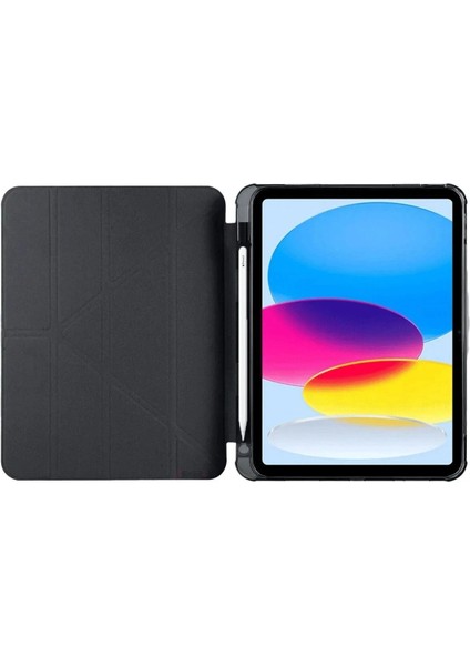 Newface iPad 2022 10.9 (10.nesil) Kılıf Kalemlikli Mars Tablet Kılıfı - Siyah modelleri