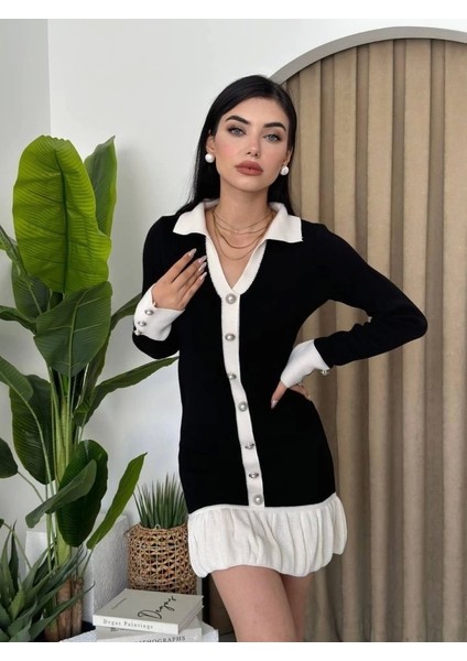 Bochum Inci Düğmeli Mini Elbise