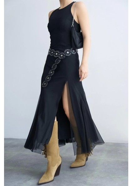 Tül Elbise - Siyah fiyatları