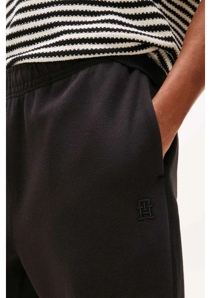 Erkek Monogram Işlemeli Eşofman Altı - Siyah fırsatları