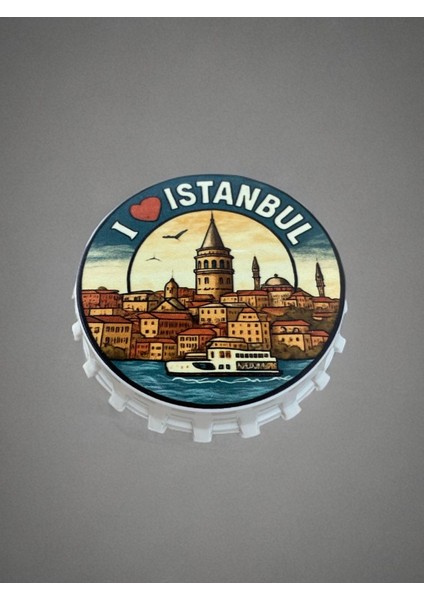 Istanbul Temalı Kapak Şeklinde Açacak Magnet Şişe Açacağı