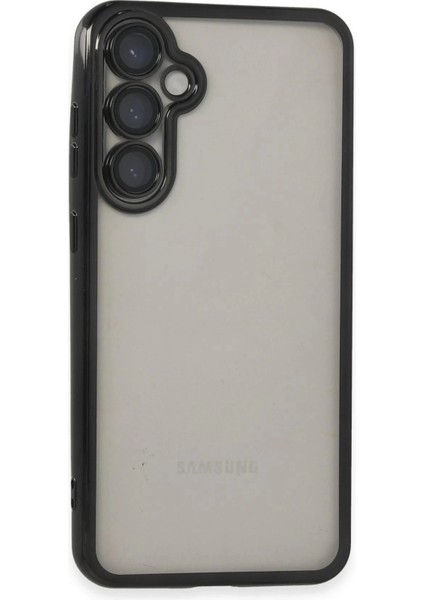 Newface Samsung Galaxy S23 Fe Kılıf Razer Lensli Silikon - Siyah