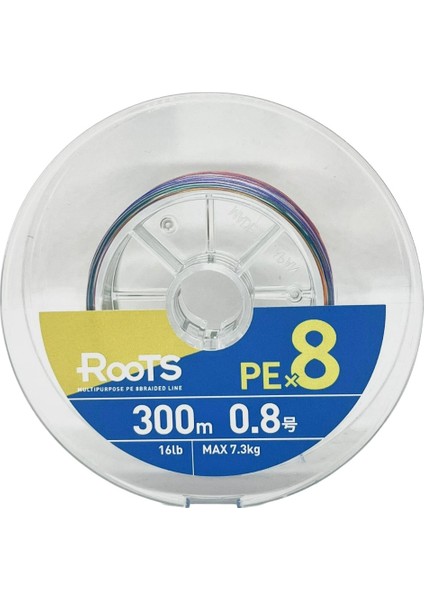 X8 Roots Pe 8 Örgü 16LB 7.3kg Spin Ip Misina 300MT Multi Color