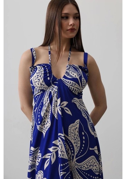 Askılı Viscon Elbise - Saks fırsatları