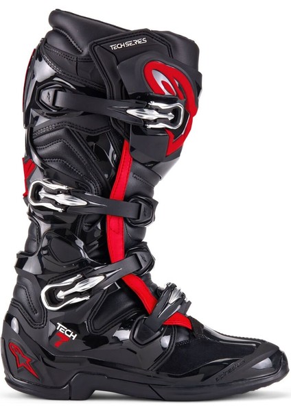 Tech 7 Kros Motosiklet Botu Siyah Kırmızı fiyatları