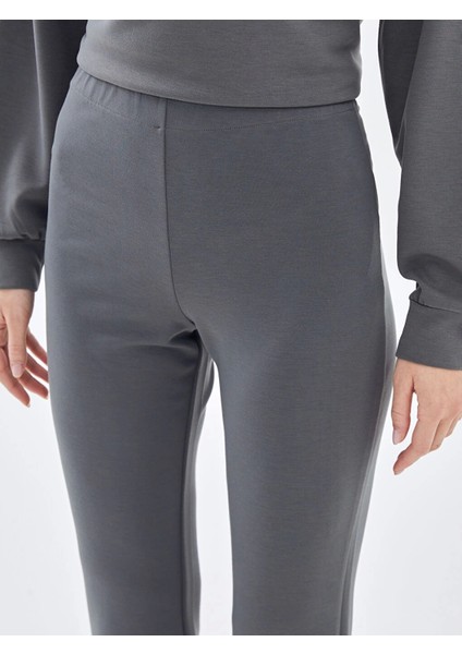 Lcw Modest Gri Beli Lastikli Ispanyol Paça Kadın Eşofman Altı modelleri