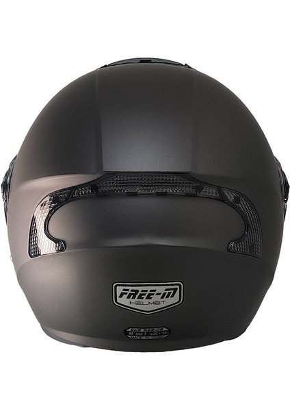 Motosiklet ve Bisiklet Kaskı Yarım Arka Reflektörlü Güneş Vizörlü Kask Mat Grey fırsatları