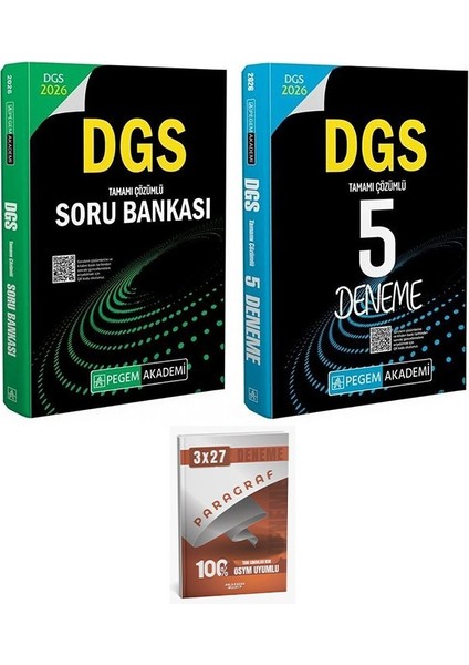 Pegem 2026 Dgs Soru Bankası + 5 Deneme 2 Li Set Anlakazan Paragraf