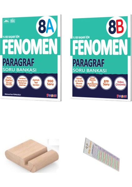 8.sınıf 8 A Paragraf ve 8 B Paragraf Soru Bankası 2025-2026 +Çözüm Ayracı+Telefon Tutucu
