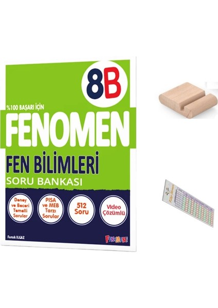 8.sınıf 8 B Fen Soru Bankası 2025-2026 +Çözüm Ayracı+Telefon Tutucu