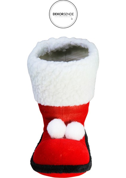 Yılbaşı Süsü Peluşlu Mini Bot Kırmızı 15 cm fiyatları