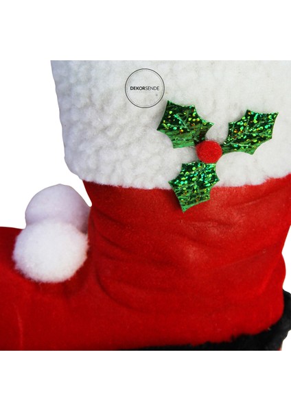 Yılbaşı Süsü Peluşlu Mini Bot Kırmızı 15 cm modelleri