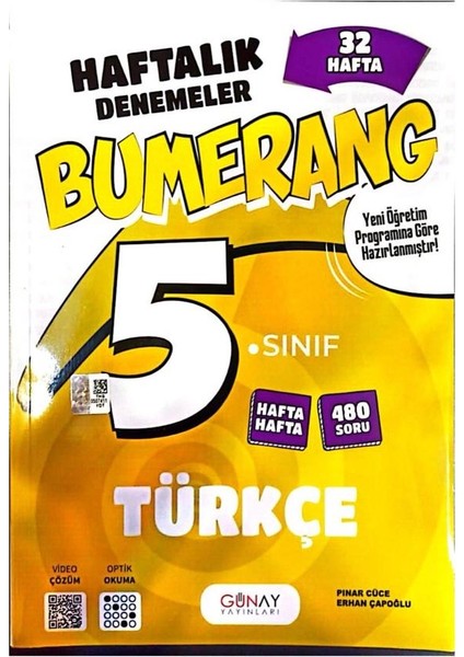 5.sınıf Türkçe Haftalık Deneme-Yeni Müfredat Yeni Baskı-
