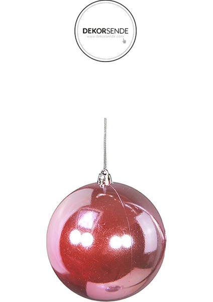 Yılbaşı Süsü 6'lı Top Pembe 8 cm fiyatları