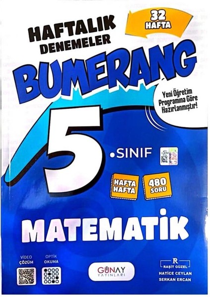 5.sınıf Bumerang Matematik Haftalık Deneme-Yeni Müfredat Yeni Baskı-