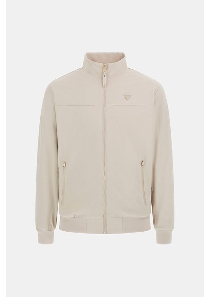 Erkek New Amos Fermuarlı Dik Yaka Aktif Ceket - Bej indirimleri