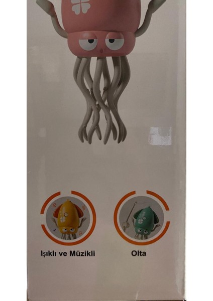 Sarjlı Dans Eden Sürünerek Ileri Geri Hareket Eden El Komuduna Uyan Sesi Açılıp Kapanan Işıklı ve Şarjlı Ahtapot modelleri