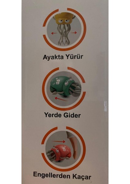 Sarjlı Dans Eden Sürünerek Ileri Geri Hareket Eden El Komuduna Uyan Sesi Açılıp Kapanan Işıklı ve Şarjlı Ahtapot fırsatları