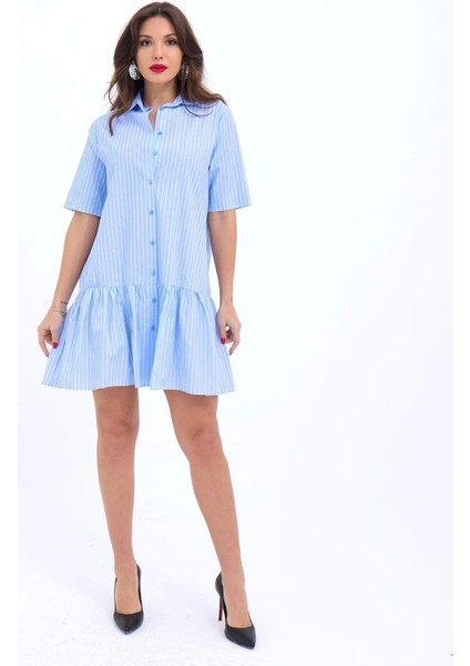 6934 Elbise-Denver Çizgili