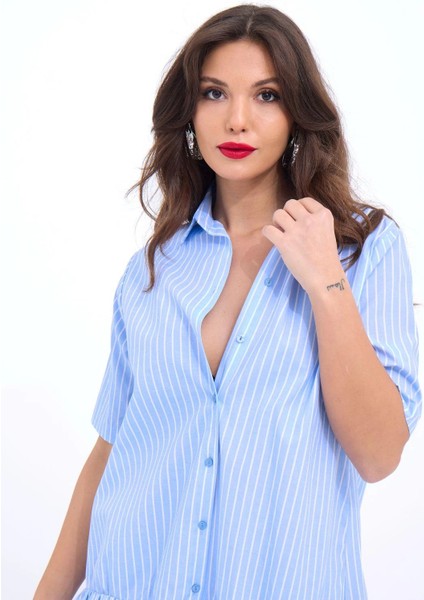 6934 Elbise-Denver Çizgili fiyatları