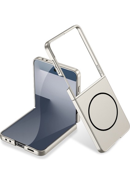 Galaxy Z Flip 7 Uyumlu Magsafe Şarj Destekli Pürüzsüz Sert Kapak Kılıf