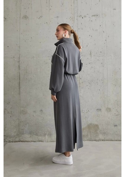 Füme Biyeli Sweatshirt ve Etek Takım fırsatları